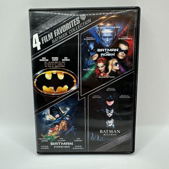 4 Film Favorites Batman Collection DVD Michael Keaton George Clooney Warner Bros - Picture 2 of 5